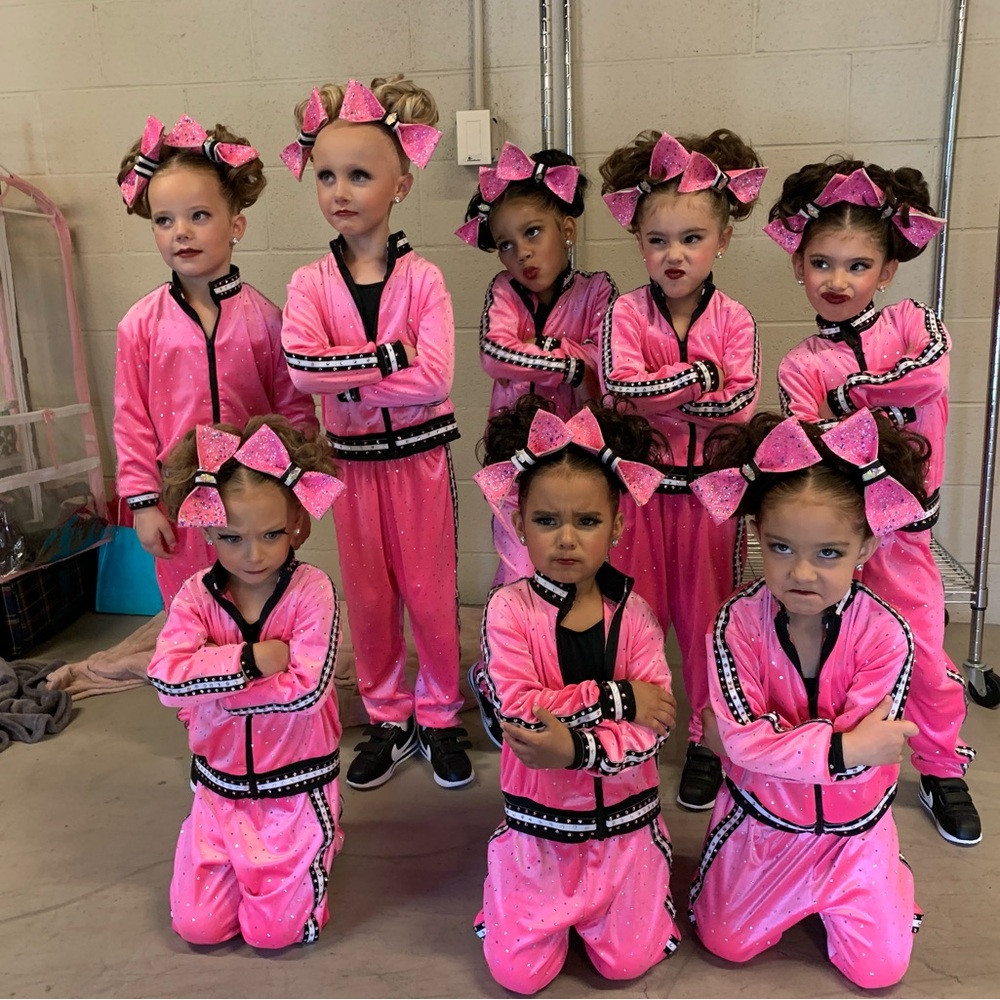 Weissman Kids velvet Hip hop dance costume with bows